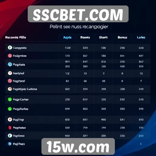 Comparação entre SSCBET.COM e concorrentes do mercado